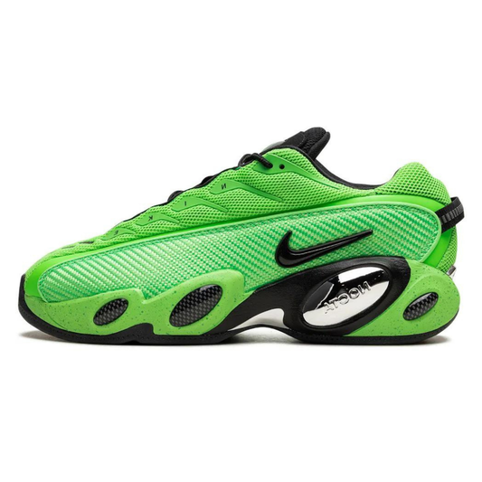 Vibrant Metallic Green Sport Sneakers