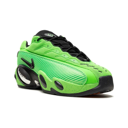 Vibrant Metallic Green Sport Sneakers