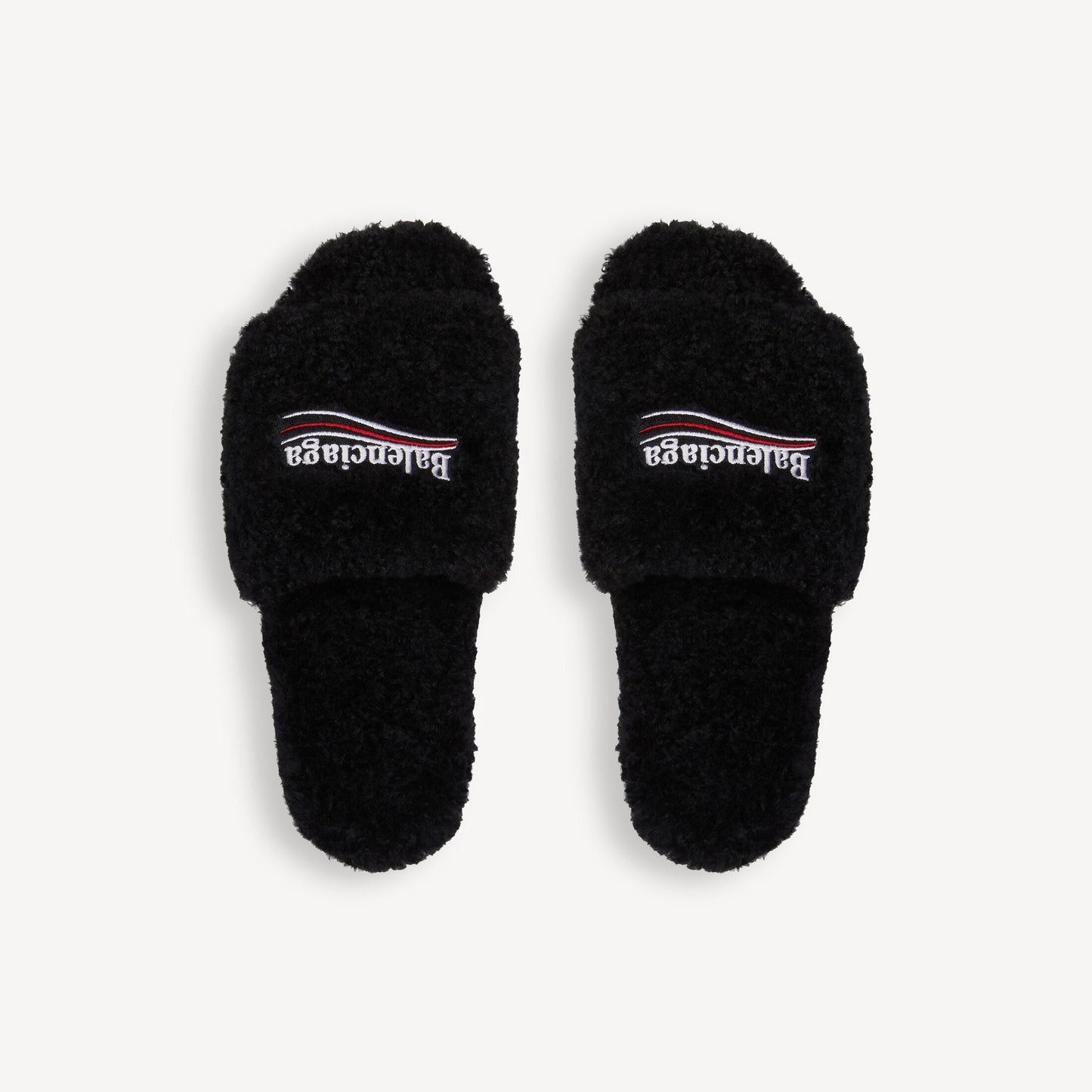 "Balenci" Fur Slides